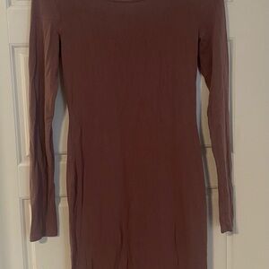 Forever 21 Dark Mauve Long Sleeve Dress